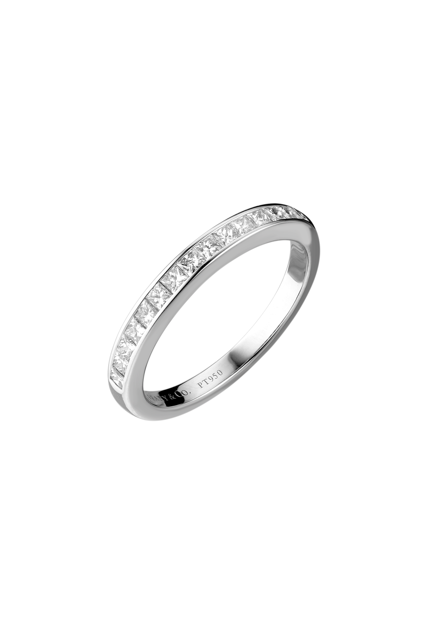 Кольцо Tiffany & Co Setting Wedding Band in Platinum with a Half-circle of Diamonds 2.5 mm(13185) №2
